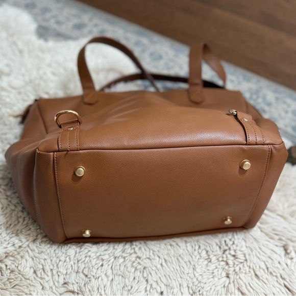 Elkie & Co aberdeen diaper bag tote backpack tan